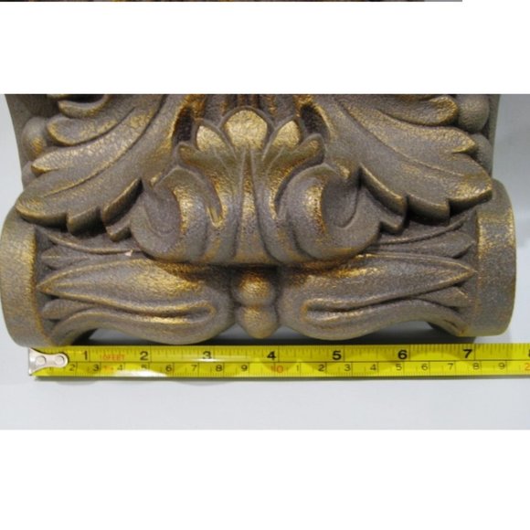Corbel Wall Shelf #2 - Dark Tan and Gold - Plastic - Home Interiors Inc - Picture 8 of 12